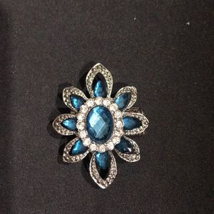 Blue cocktail ring